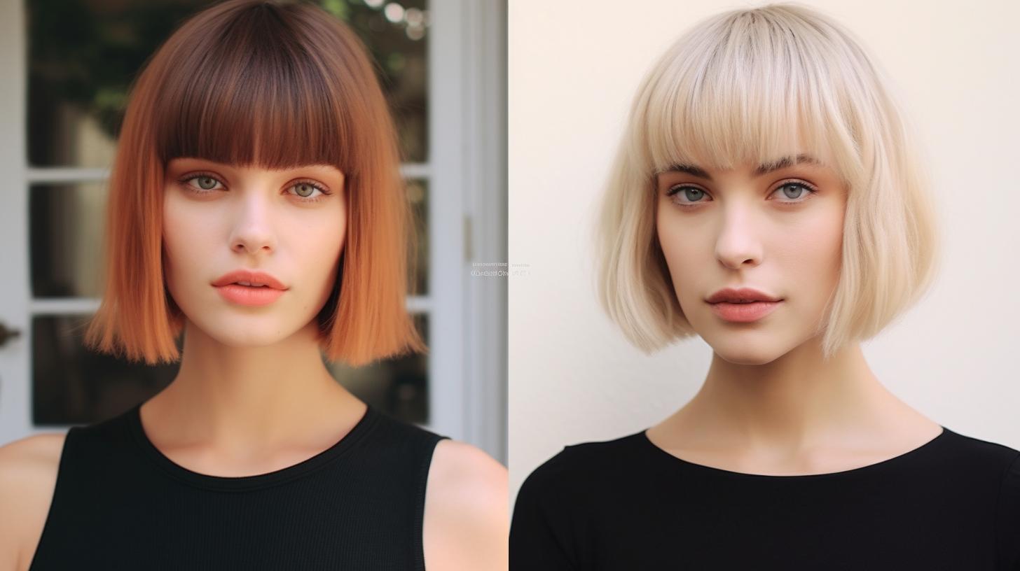 Inspiring Bob Haircuts for Square Faces Women Should Try 6. Bob with Bangs фото